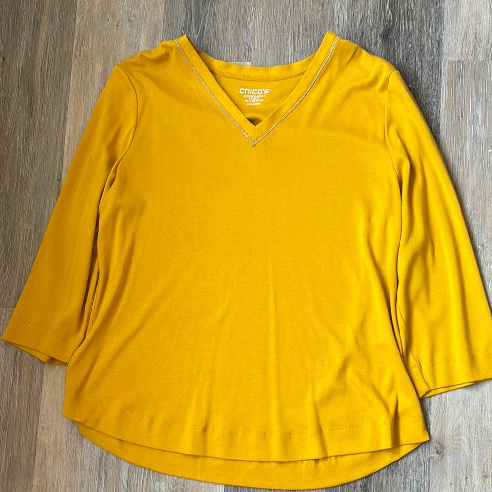 Chico's   3/4 Sleeve cotton shirt